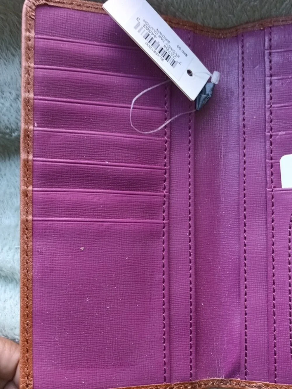 Fossil Men's Cognac Brown Leather Card & Key Holder Wallet